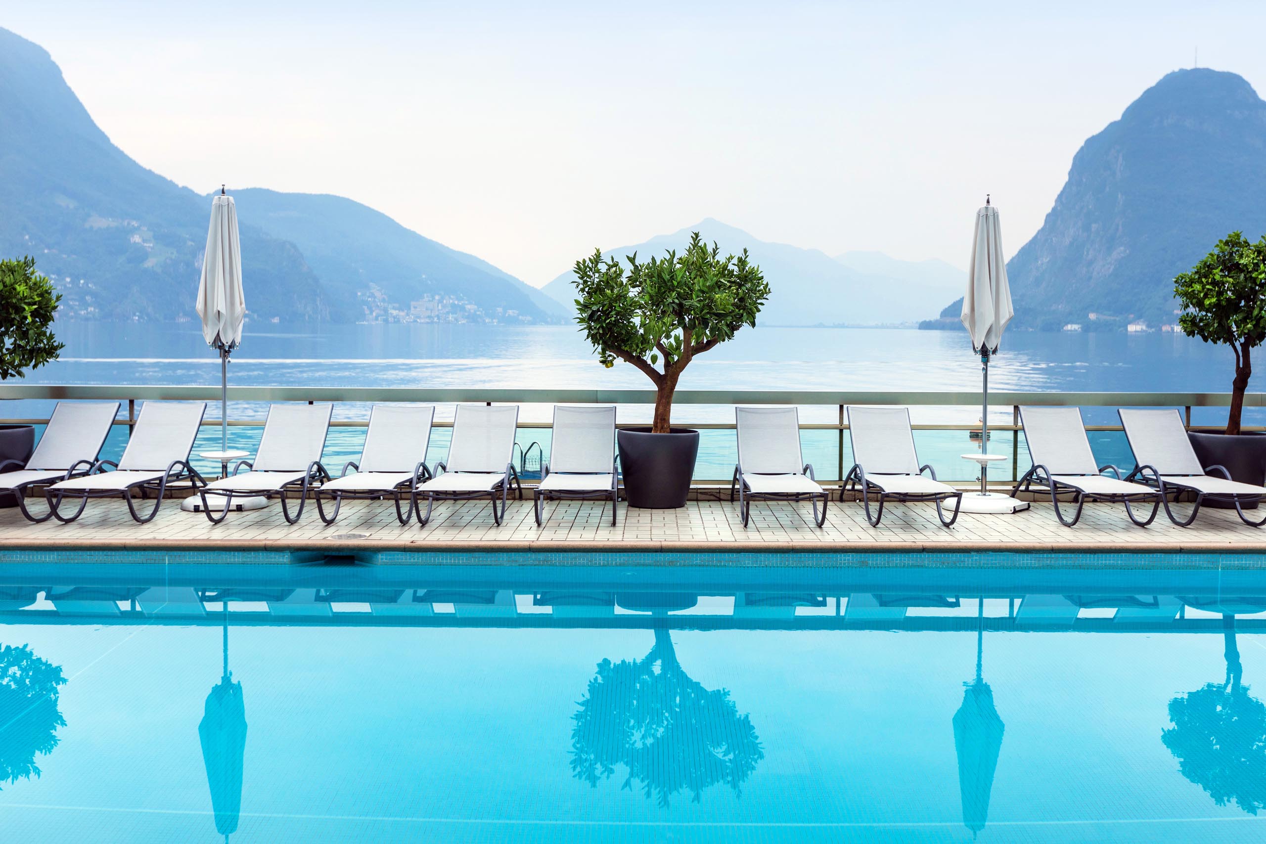 Hotel Lugano Lido Seegarten Piscina E Lago 0123