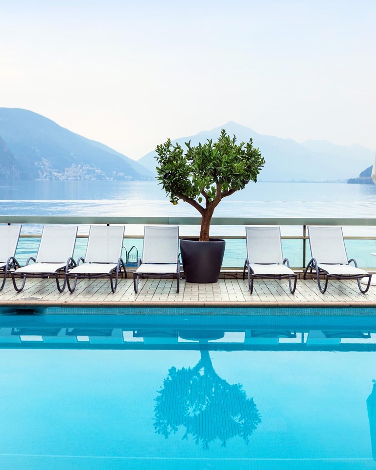 Hotel Lugano Lido Seegarten Piscina E Lago 0123